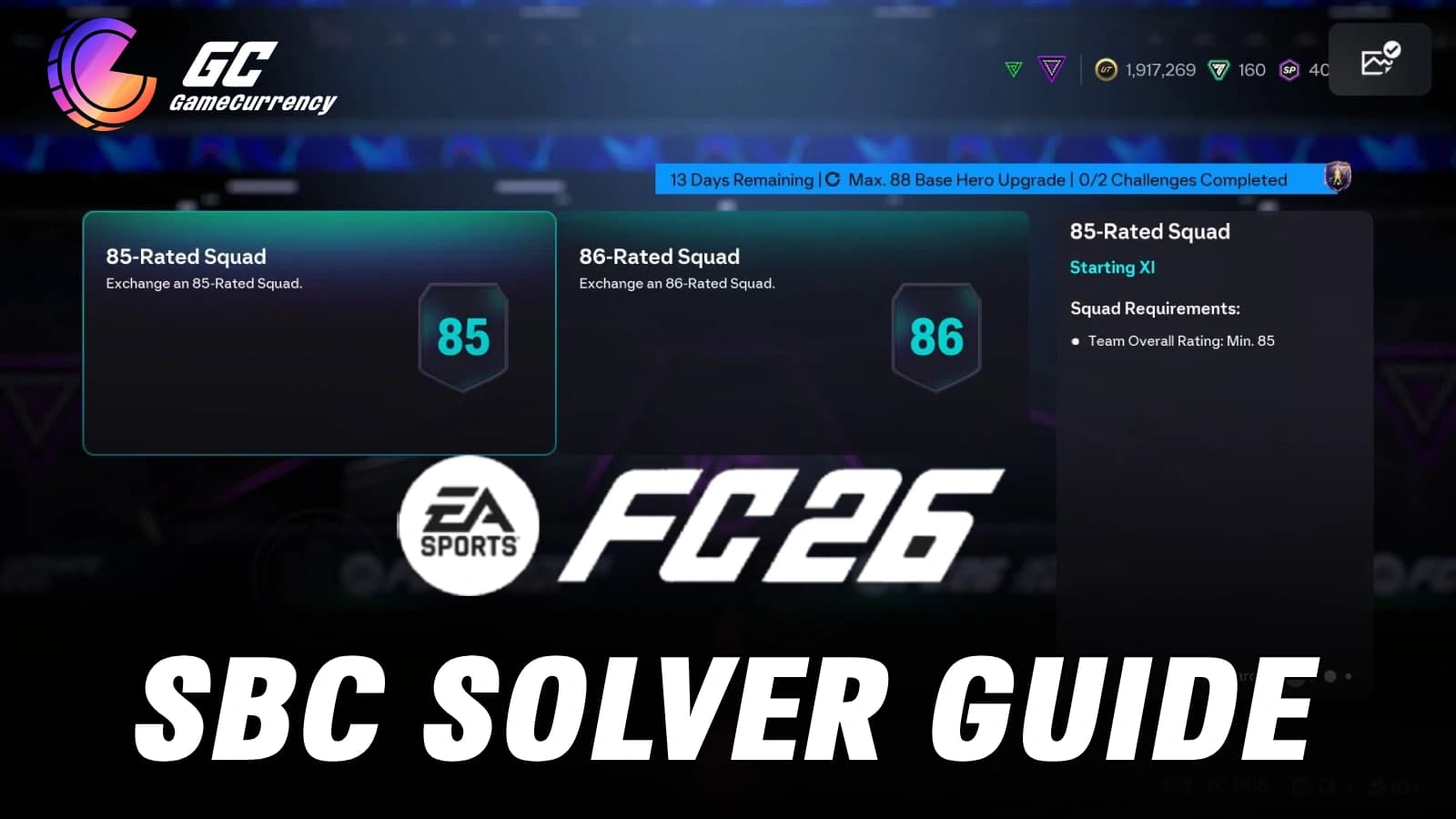 How to choose SBC Solver in FC 26