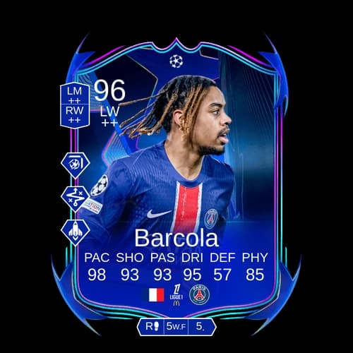 Bradley Barcola Special Item LW 96 rated