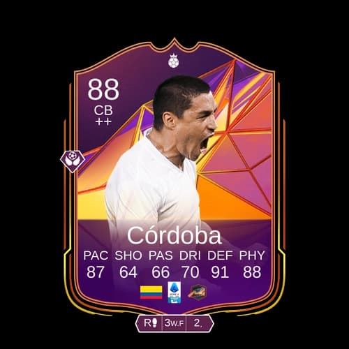 Iván Córdoba Track Stars Hero CB 88 rated