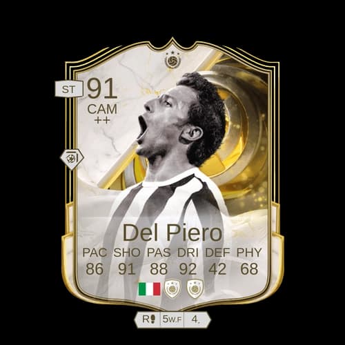 Alessandro Del Piero Ultimate Succession Icon CAM 91 rated