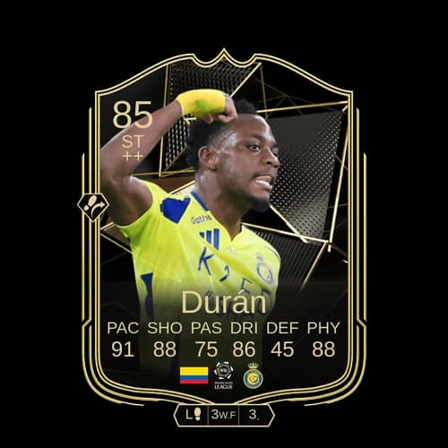 Jhon Durán TOTW ST 85 rated