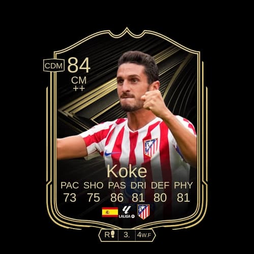Jorge Resurrección Team of the Week CM 84 rated