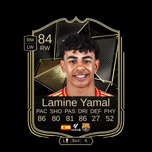 Lamine Yamal TOTW RW 84 rated