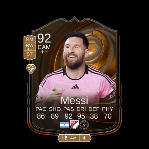 Lionel Messi Ultimate Succession CAM 92 rated