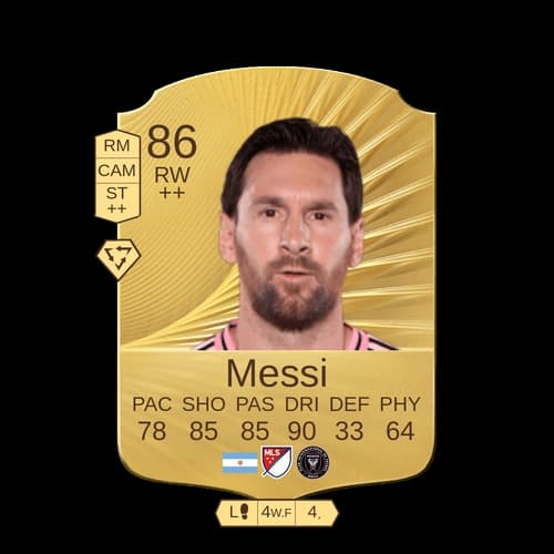 Lionel Messi Rare RW 86 rated