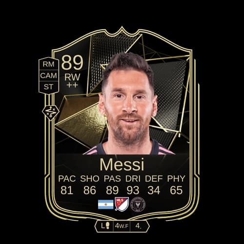 Lionel Messi TOTW RW 89 rated