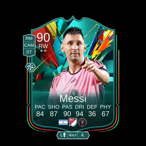 Lionel Messi Total Rush RW 90 rated