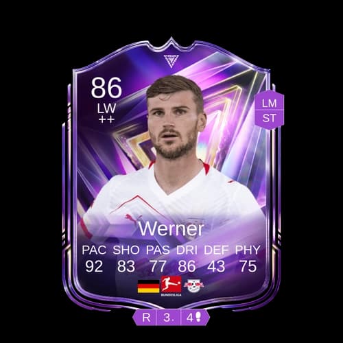 Timo Werner FC Pro Live LW 86 rated