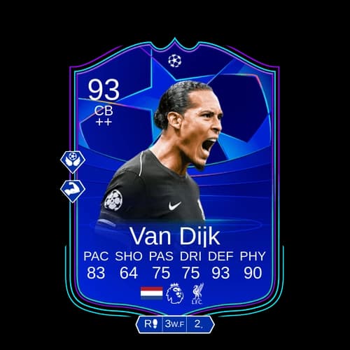Virgil van Dijk UCL Road to the Knockouts CB 93 rated